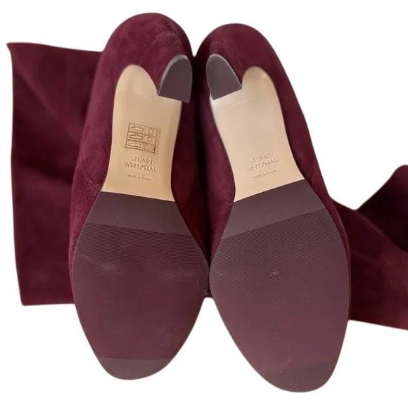 Stuart Weitzman burgundy suede boots- size 9 - Picture 3 of 9